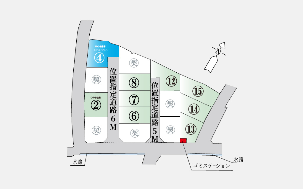 浅口市 金光町占見区画割図