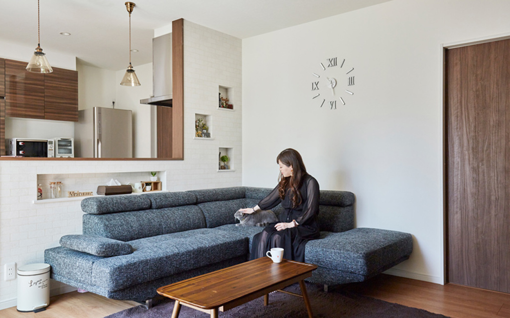 プライベートな中庭と過ごす家