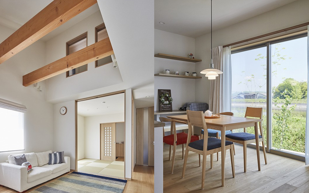 景観と調和するインナーガレージの家