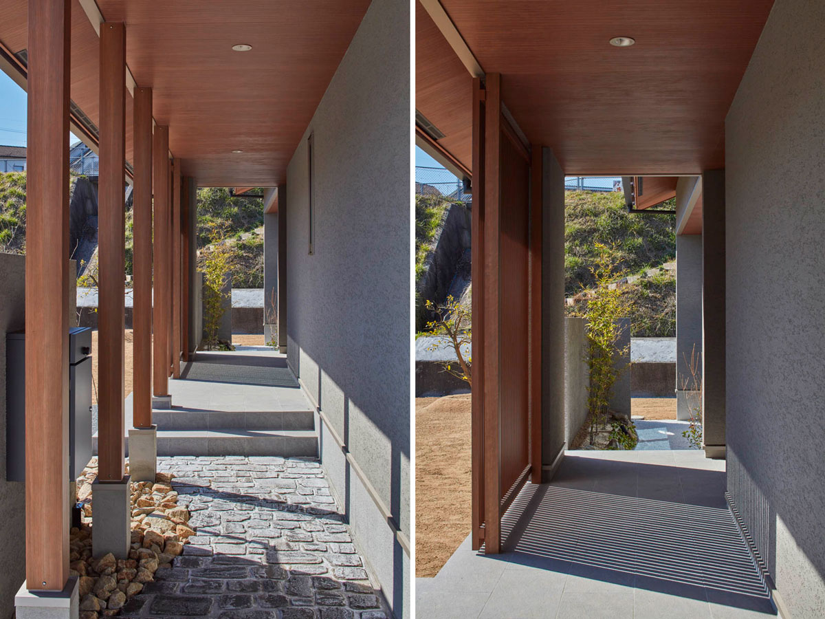 通り土間を取り込んだ平屋の家