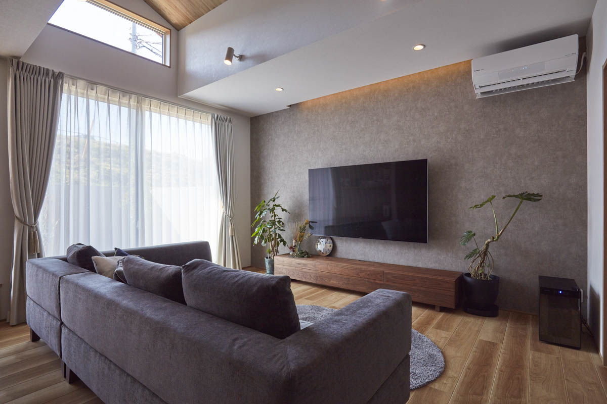 通り土間を取り込んだ平屋の家