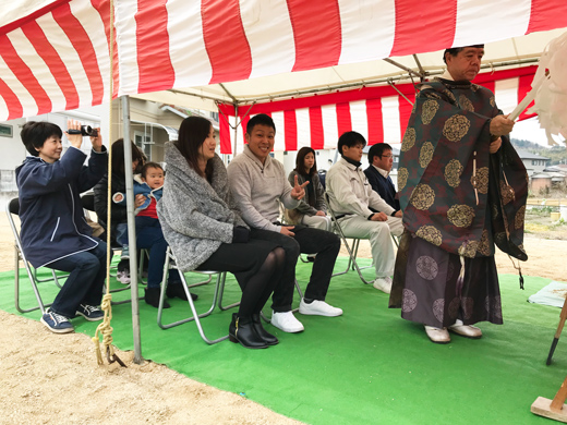 3月10・11日完成見学会(総社)　K様邸地鎮祭