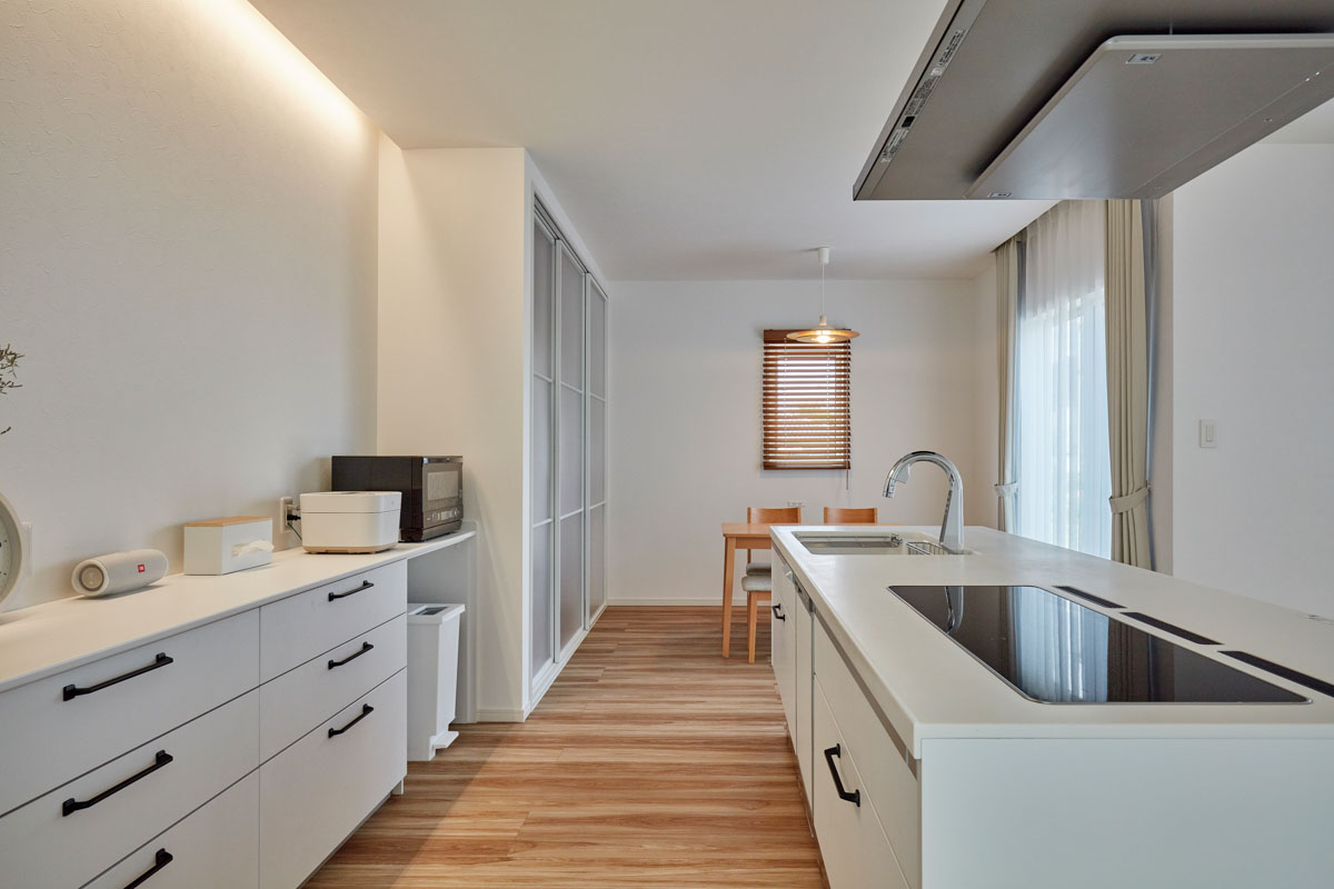 こだわりの水まわりと広々過ごす家