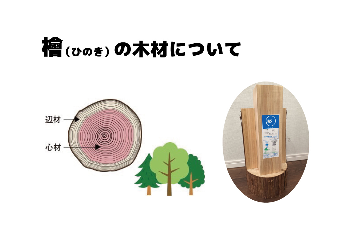 檜（ひのき）の木材について