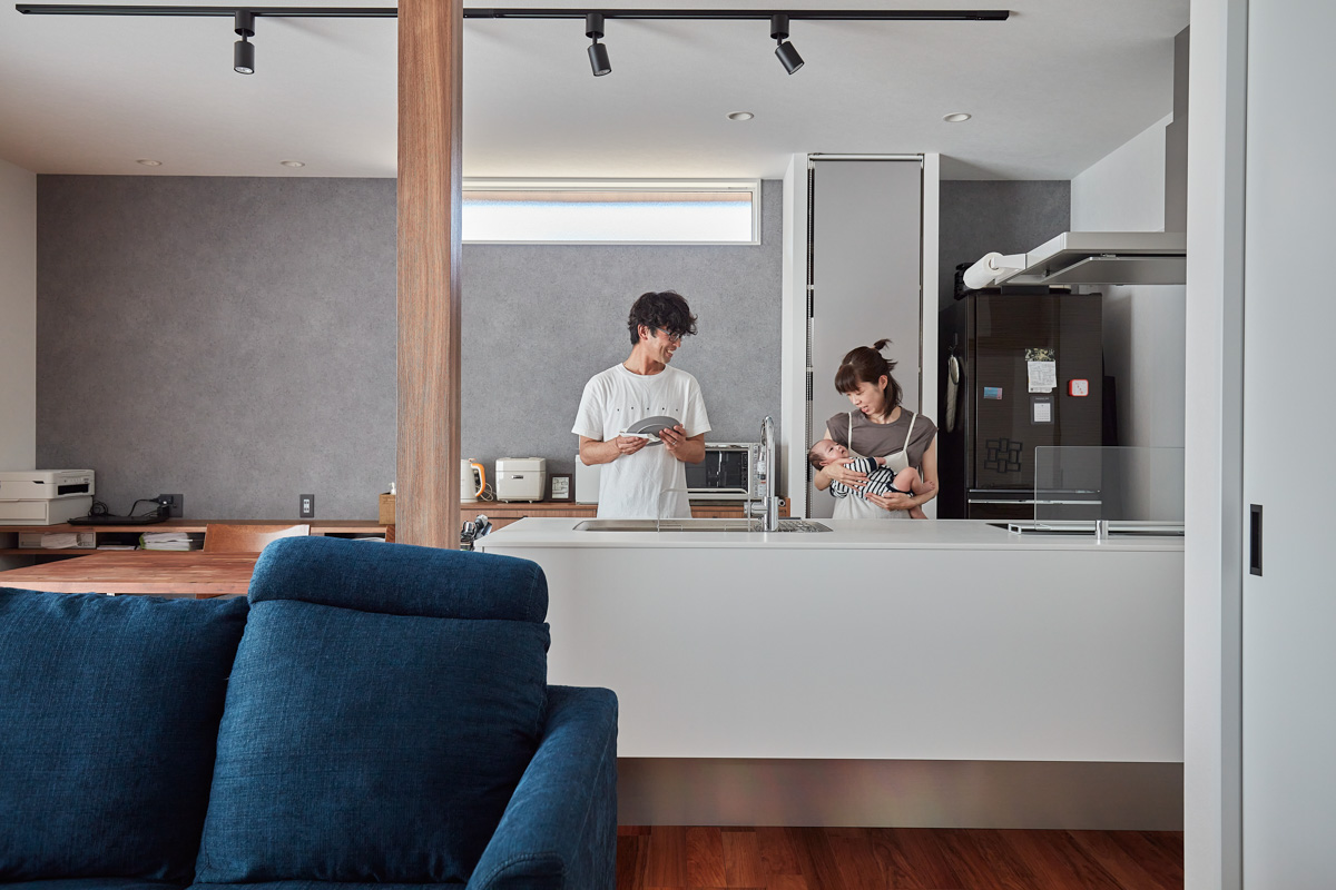 シンプルで生活動線を重視した家