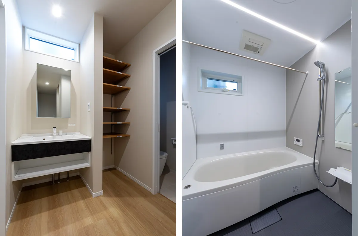 中畝 三角屋根とスキップフロアの家