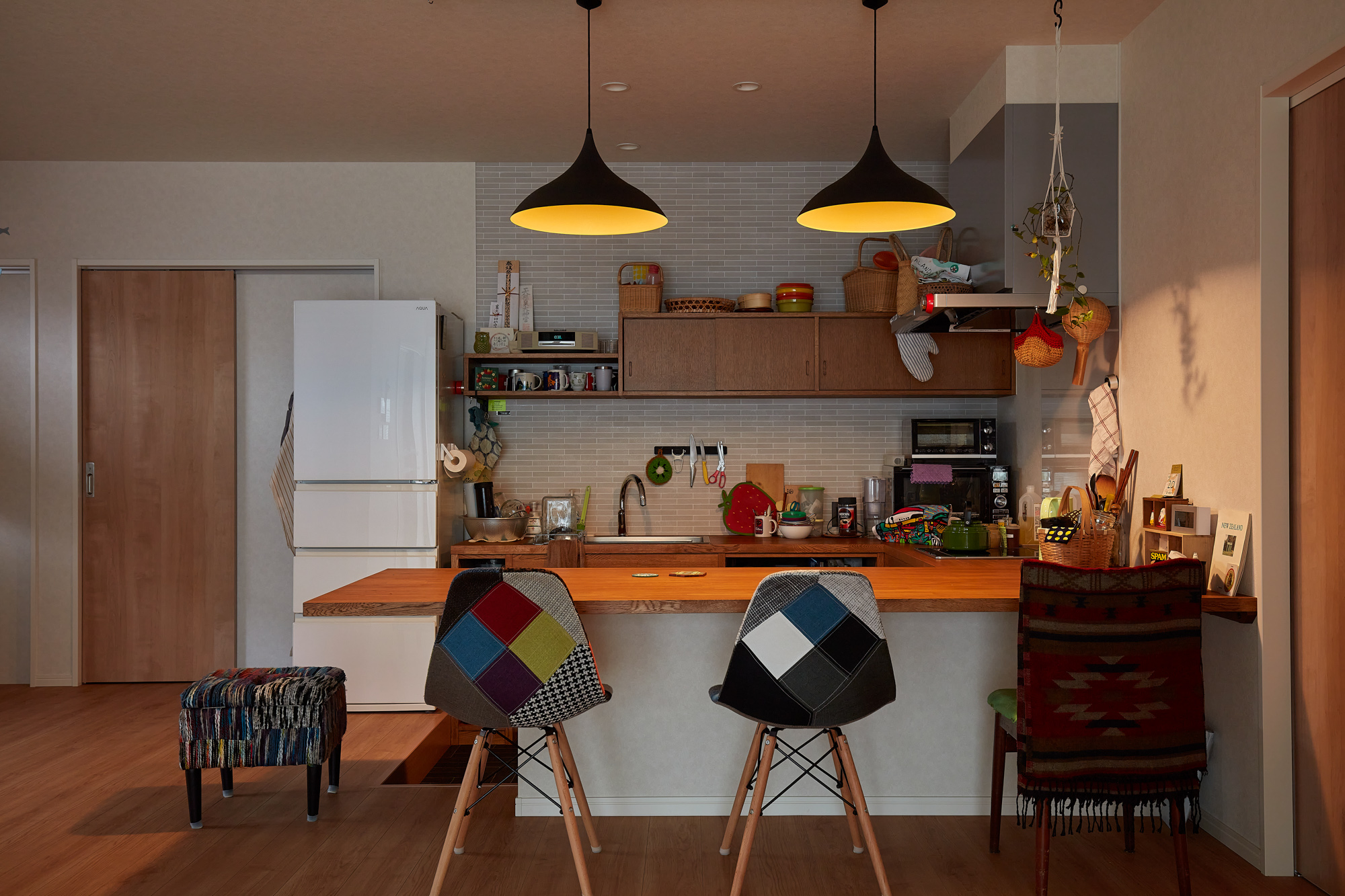 家族の距離が縮まる“コックピット型”キッチンがお気に入り。